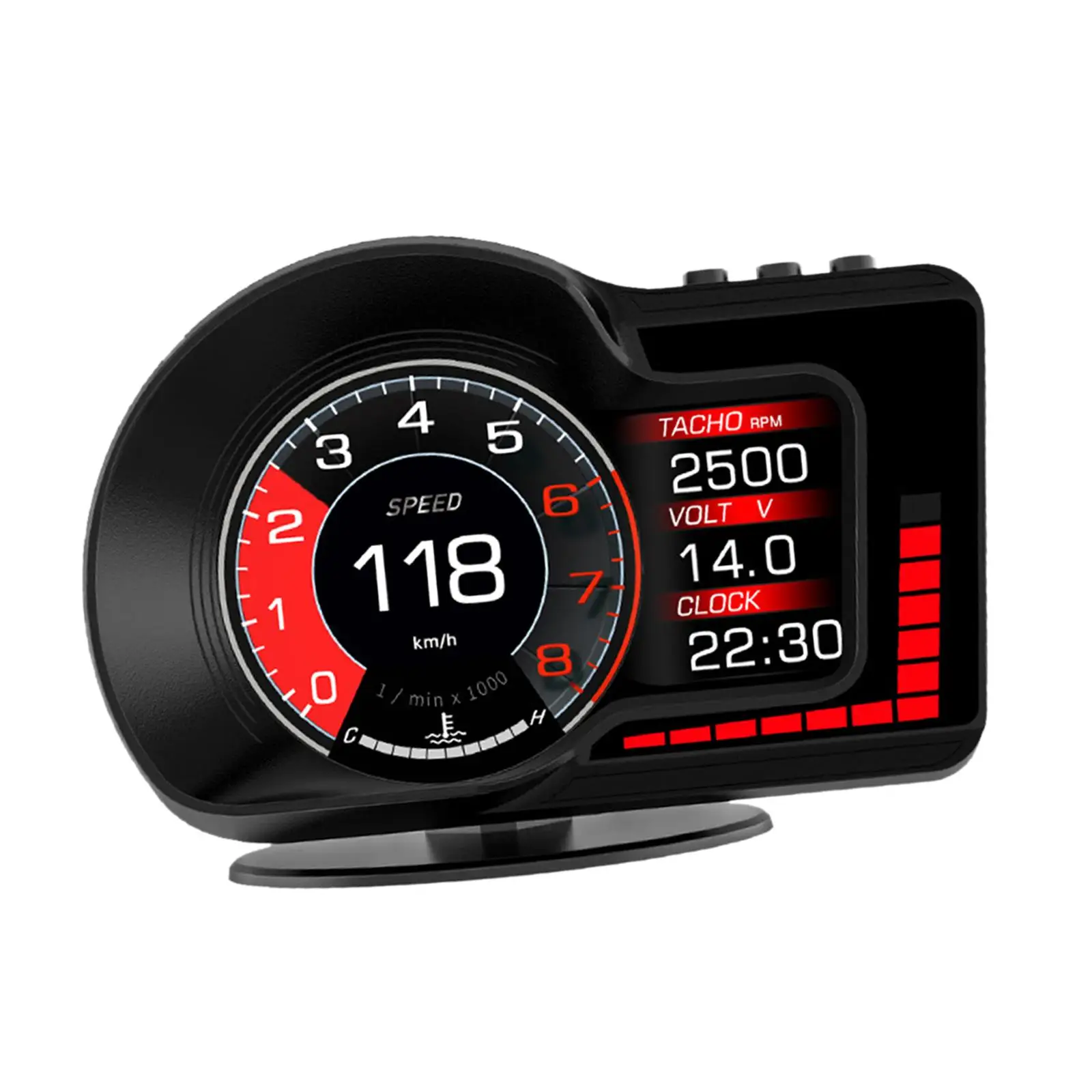 מכונית תצוגה עילית האד OBD2 GPS עמיד אביזרי רכב רב תפקודי הצג עייפות בנהיגה תזכורת מהירות יתר אזעקה - 4
