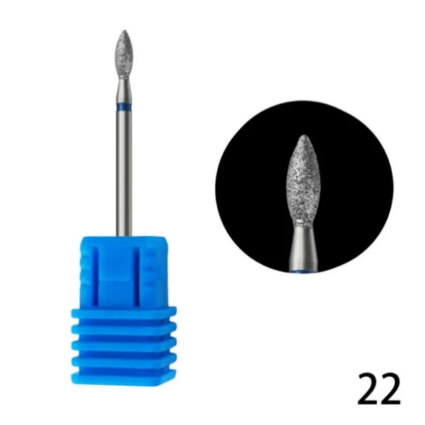 מסמר מקדחים יהלום קוצים שחיקה ביטים Accesories עבור ג ' ל לק לציפורניים בכלי אמנות סכין גילוף ליטוש - 4