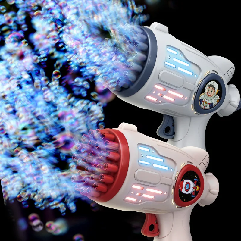 נפץ 23-חור מלאך מכונת הבועות חשמלי בועה אקדח משחקים לילדים צעצוע אקדח בועות - 2