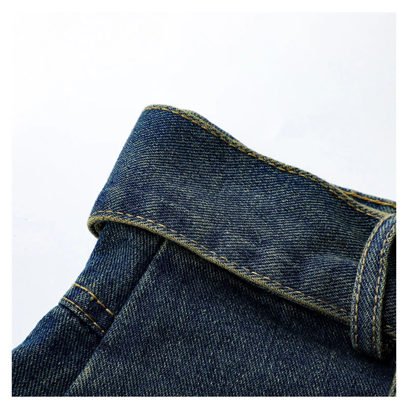 נשים מכנסי ג 'ינס קצרים 2023 הקיץ רופף רחב גבוהה המותניים רחבים כחול ג' ינס מכנסיים קצרים בסגנון קוריאני מזדמן רחב הרגל מכנסיים קצרים עם חגורה - 3