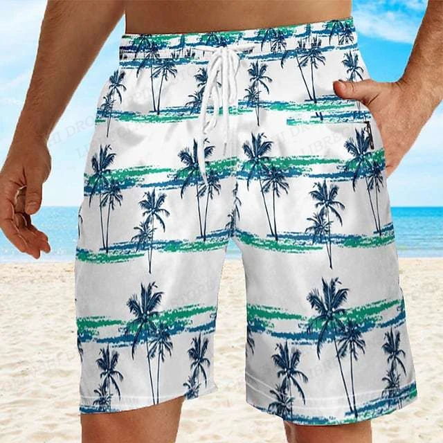 עץ קוקוס קצרים חוף אופנה הדפסת 3D גלישה לוח מכנסיים קצרים הילדים לשחות מכנסיים קצרים גברים גזעי Masculina תקצירים כושר גזעי - 0