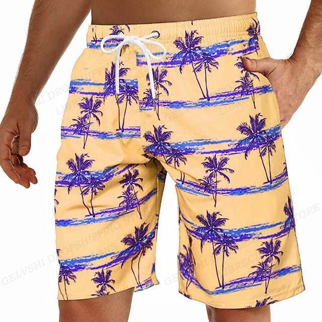 עץ קוקוס קצרים חוף אופנה הדפסת 3D גלישה לוח מכנסיים קצרים הילדים לשחות מכנסיים קצרים גברים גזעי Masculina תקצירים כושר גזעי - 2