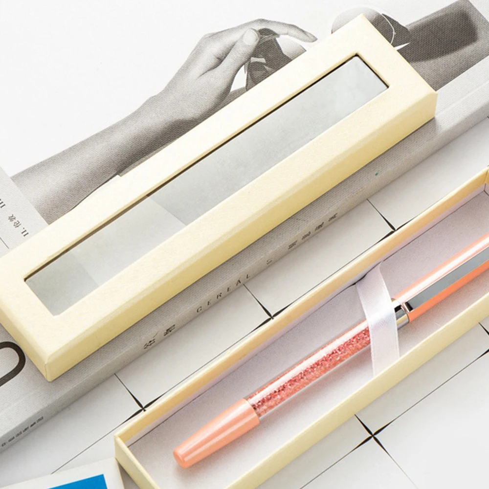 פשוט העט תיבת מקוריות יצירתית קלמר עט קופסה יפה מעשית קרטון עיצוב יפה מתנה אריזה קופסה - 4