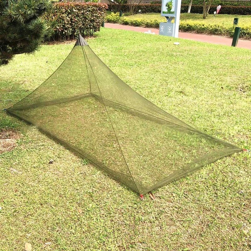 קמפינג תחת כיפת השמיים יתושים נטו נייד קל משקל קמפינג רשת אוהל מיטה דייג הליכה 220x120x100cm - 4