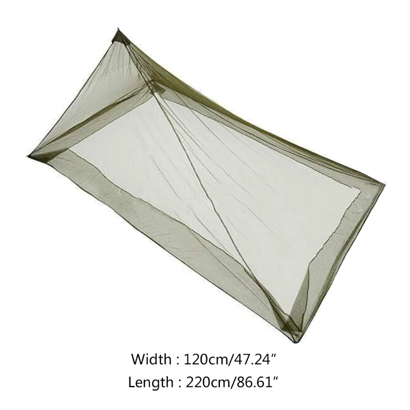 קמפינג תחת כיפת השמיים יתושים נטו נייד קל משקל קמפינג רשת אוהל מיטה דייג הליכה 220x120x100cm - 5