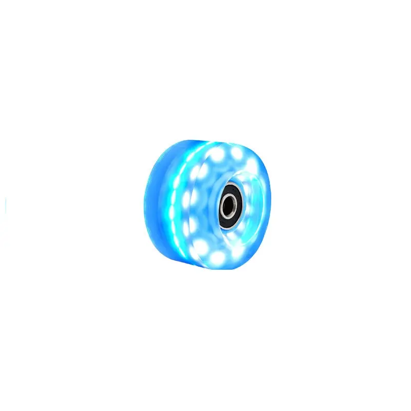 שורה כפולה גלגל חלקלק 6 רולים צבע אור גלגל בגלגל ארבע החלקה מהבהבת גלגל מחליק אביזרים - 0